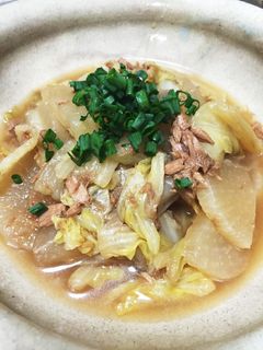 トロトロな白菜とツナ大根の煮物-レシピのメイン写真