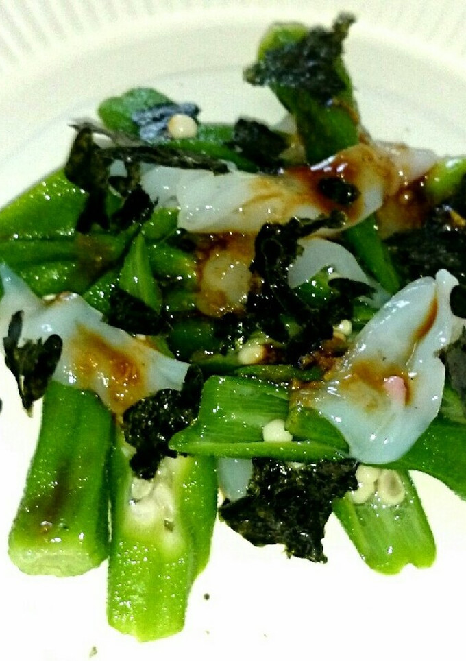 簡単❗あと１品★おくらといかの和え物＆丼-レシピのメイン写真
