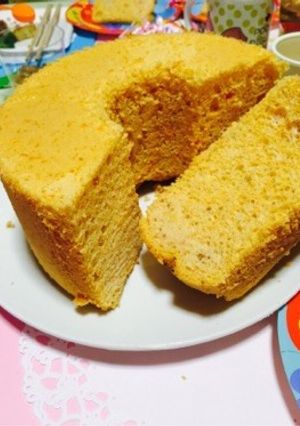 子供が喜ぶ☆しゅわふわシフォンケーキ-レシピのメイン写真