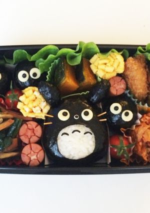 トトロ おにぎり＊キャラ弁-レシピのメイン写真