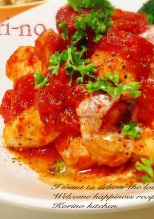 鍋で煮込むだけ♡簡単チキンのトマト煮♡-レシピのメイン写真