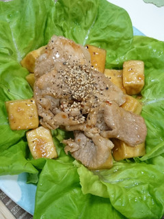 豚肉と高野豆腐の甘辛タレレタス包み-レシピのメイン写真