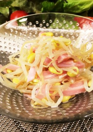 豆モヤシ&ハムのマヨ和え♪大量消費-レシピのメイン写真