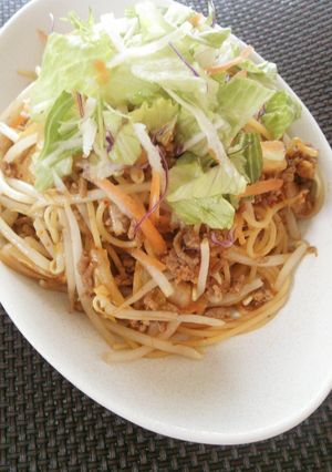 簡単☆豚キムチパスタ☆包丁不要-レシピのメイン写真
