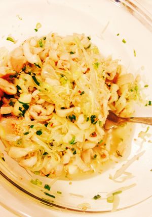 新玉ねぎと鶏皮の酢の物-レシピのメイン写真