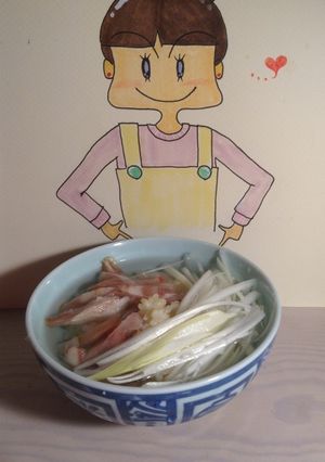 レモン塩でハム＆白髪ネギのお茶漬け-レシピのメイン写真
