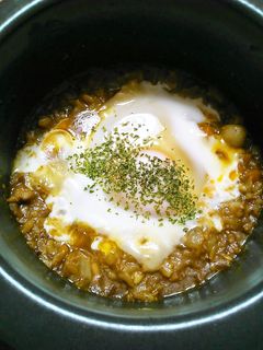 ご飯少なめで満足♪カレーメシ風レンジご飯-レシピのメイン写真