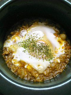 ご飯少なめで満足♪カレーメシ風レンジご飯-レシピのメイン写真