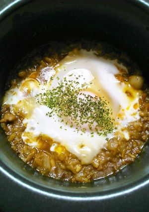 ご飯少なめで満足♪カレーメシ風レンジご飯-レシピのメイン写真