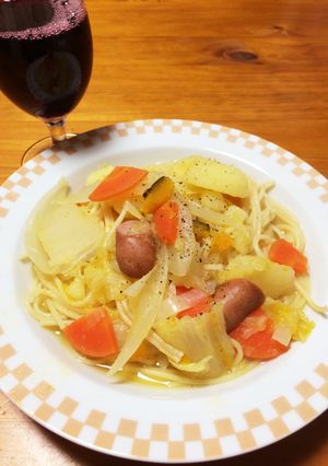 簡単☆2日目のポトフでスープパスタ-レシピのメイン写真