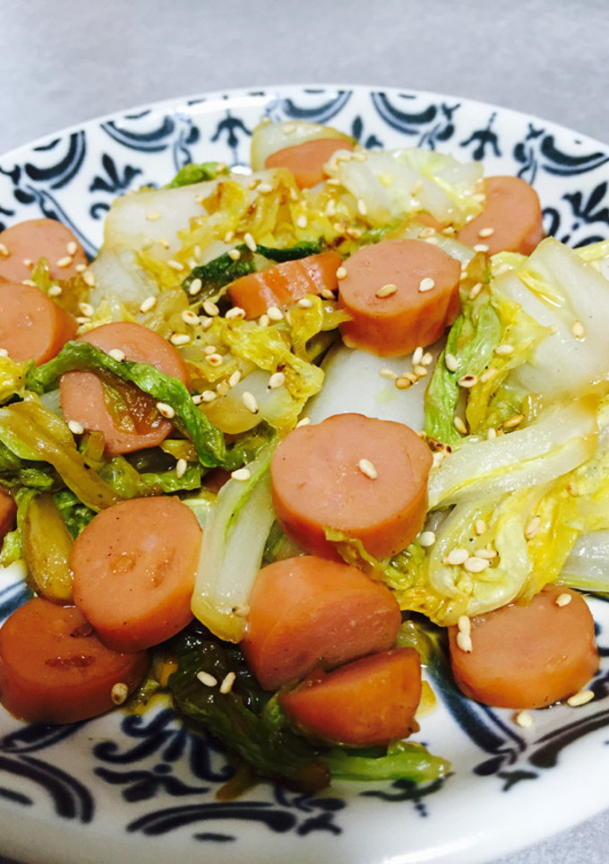 白菜とウインナーの甘辛炒め-レシピのメイン写真