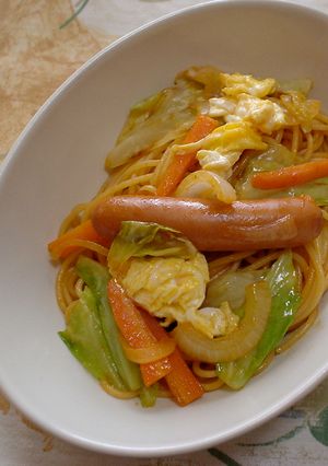 ソース焼きスパ-レシピのメイン写真