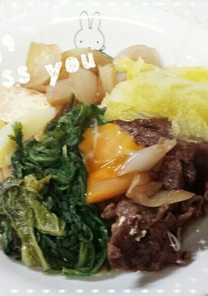 あったか♡白菜と牛すじで関東風すき焼き-レシピのメイン写真