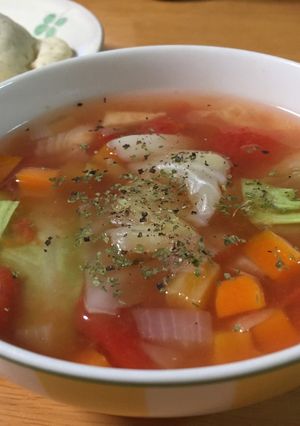 野菜たっぷり、あったかミネストローネ-レシピのメイン写真