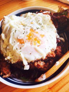 豆腐ハンバーグでロコモコ風-レシピのメイン写真
