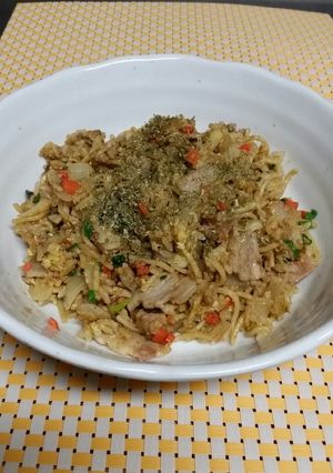 残り物でそば飯-レシピのメイン写真