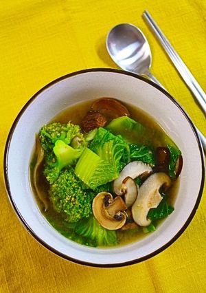 白菜とキノコの味噌汁(배추버섯된장국)-レシピのメイン写真