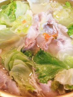 レタスと豚肉のねぎ塩鍋-レシピのメイン写真