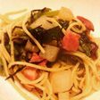 ほっこり大根とひじきベーコンのスパゲティ