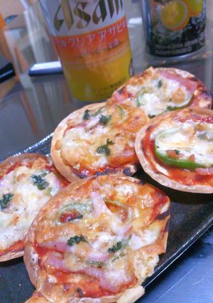 『餃子の皮でミニpizza』-レシピのメイン写真