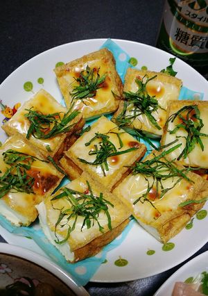 厚揚げ豆腐のチーズ大葉焼き-レシピのメイン写真