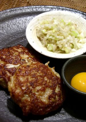 大人用◆鶏ごぼうのつくねねぎ塩山椒添え-レシピのメイン写真