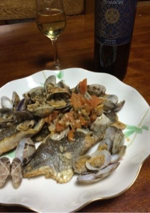 簡単豪華！白身魚のアクアパッツァ-レシピのメイン写真