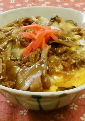 まいたけの牛そぼろ丼-レシピのメイン写真