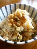 大豆と塩昆布の土鍋ご飯♪