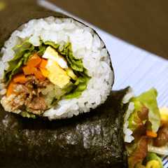 รูปของ お肉で！恵方巻・太巻・巻き寿司を作ろう♪