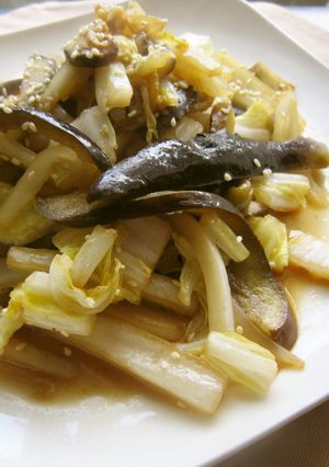 白菜とナスの炒め物-レシピのメイン写真