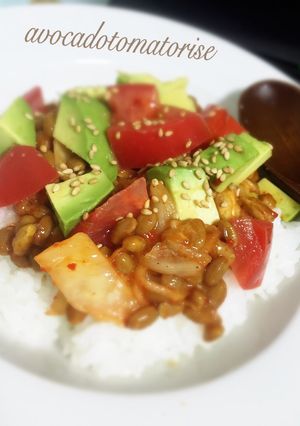 アンチエイジング♡アボトマキムチ納豆丼-レシピのメイン写真