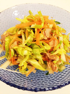 ゆで豚と千切り野菜のごまラー油サラダ-レシピのメイン写真
