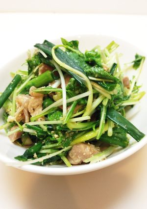 蒸し鶏と香味野菜のごま塩サラダ-レシピのメイン写真