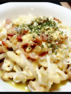 おから麺のカルボナーラ風-レシピのメイン写真
