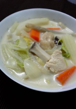 たっぷり野菜と鶏むね肉の和風ミルクスープ-レシピのメイン写真