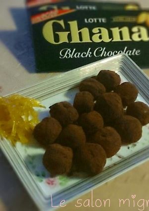 簡単♪オレンジピールの生チョコトリュフ-レシピのメイン写真