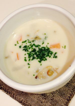 あさりとレンズ豆の簡単クラムチャウダー-レシピのメイン写真