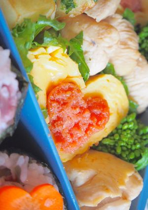 ♡ハート明太子卵焼き♡-レシピのメイン写真