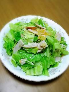 簡単なのにデリ風サラダ【春キャベツと卵のハムサラダレシピ