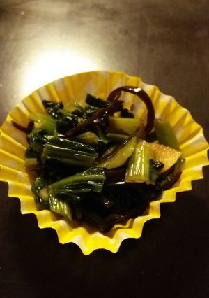 お弁当にも☆小松菜のにんにく昆布炒め♪-レシピのメイン写真