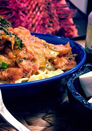 カニとブロッコリーのトマトクリームパスタ-レシピのメイン写真