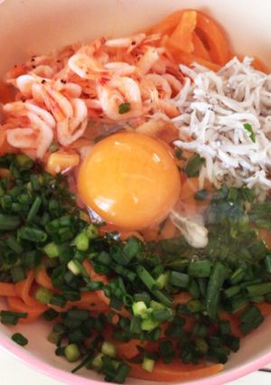 野菜練り込み釜玉うどん-レシピのメイン写真