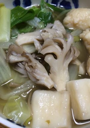 夜食にも☆生姜たっぷりネギきのこそば-レシピのメイン写真