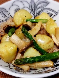 簡単☆新じゃがと豚肉のバター醤油炒め-レシピのメイン写真