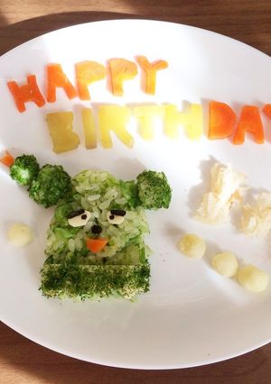 一歳 誕生日サボさんプレート-レシピのメイン写真