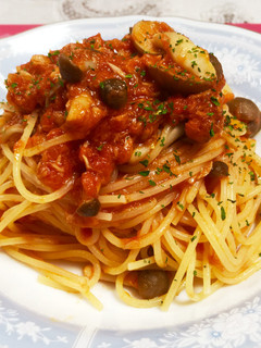 キノコとツナのトマトパスタ-レシピのメイン写真