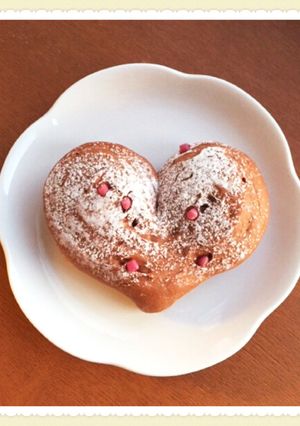 バレンタイン♥ハート型ふわふわココアパン-レシピのメイン写真