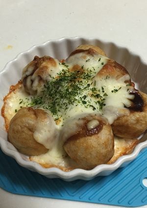居酒屋風　簡単たこ焼きピザ-レシピのメイン写真
