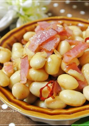 おつまみにも♡蒸し大豆のペペロンチーノ♡-レシピのメイン写真